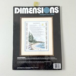 NEW Dimensions Stamped Cross Stitch Kit Footprints Religious